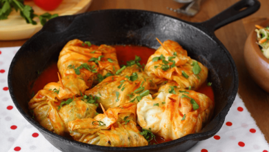 CABBAGE WRAPPED BEEF POT STICKERS