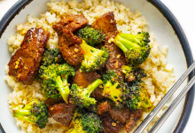 Lean and Green Beef with Broccoli on Cauliflower Rice