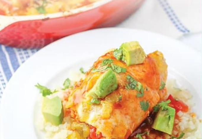Lean & Green Chicken Enchilada Rollups