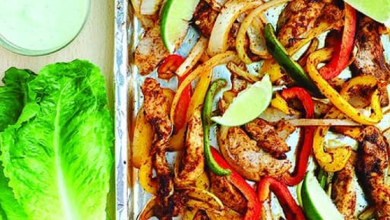 Lean & Green Sheet Pan Chicken Fajita Lettuce Wraps