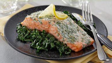 Lean and Green Yogurt Dill Salmon with Kale Gland
